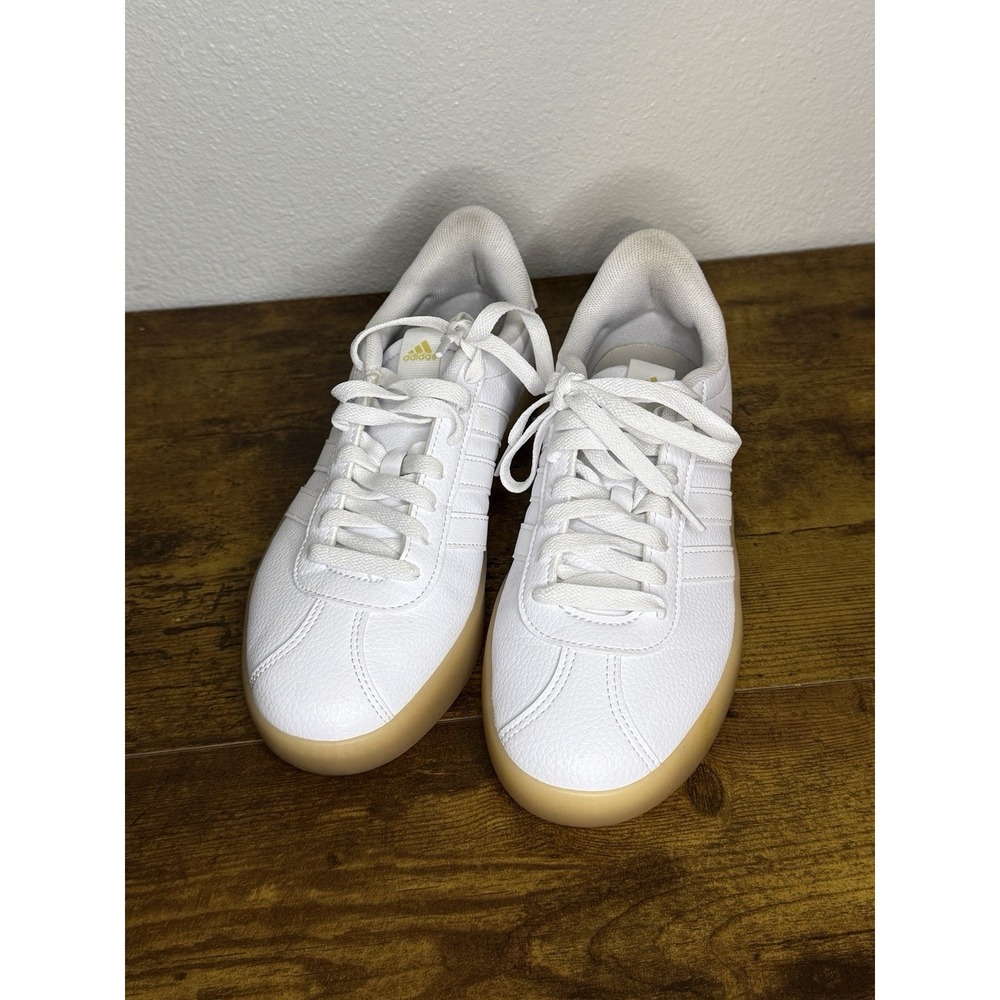 Adidas VL Court 3.0 Cloud White Gum Womens Size 8.5 - Picture 2 of 9